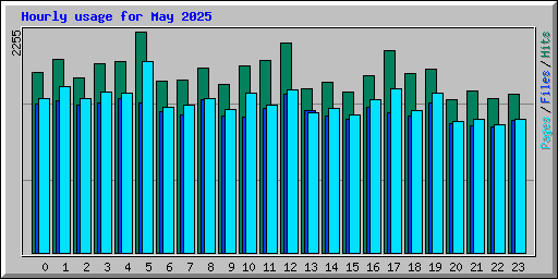 Hourly usage for May 2025