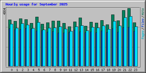 Hourly usage for September 2025