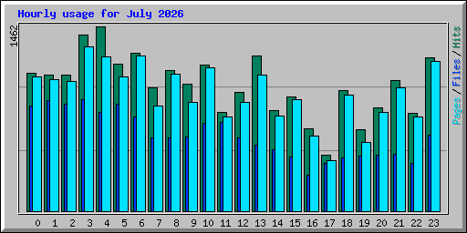 Hourly usage for July 2026