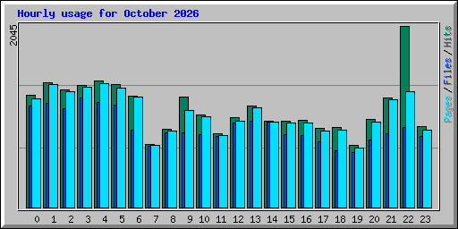 Hourly usage for October 2026